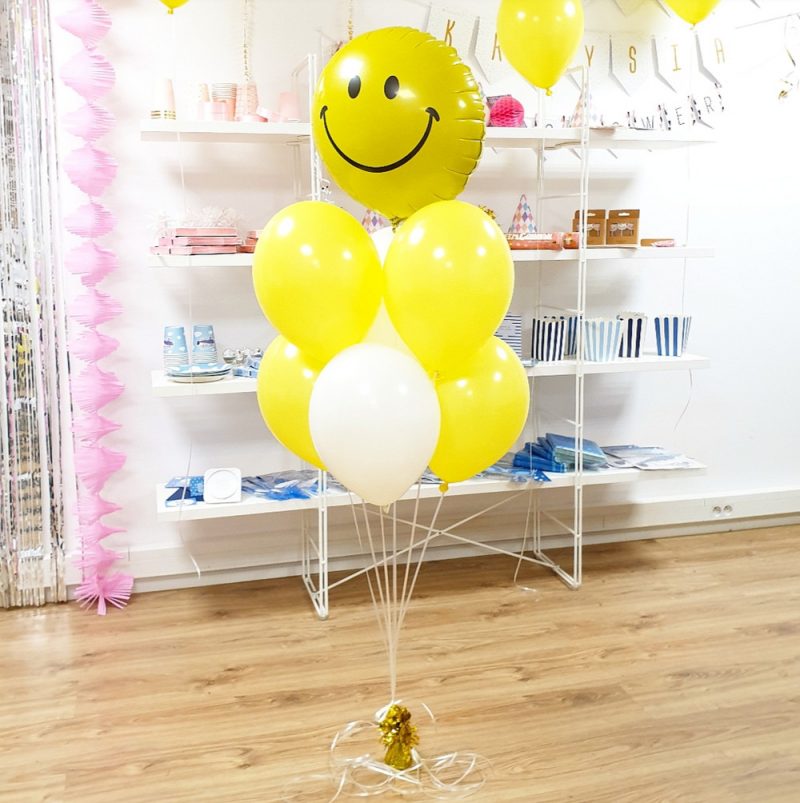 Balon smiley bukiet balonowy żółte balony wesoły bukiet balon zamiast kwiatów balony z helem Poznań
