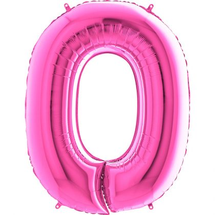 Balon Różowy Balon Cyfra 0 Grabo Mocny Balon Foliowy Duża Cyfra 0 100cm 42 Cale Balony Z Helem Poznań