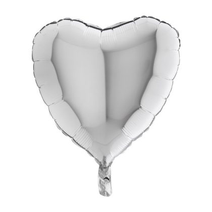 Balon Foliowy Serce Srebrne – 18 Cali