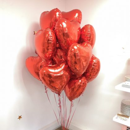 Bukiet z balonów z helem balony z helem serca pomysł na dzień kobiet Balony z helem Poznań