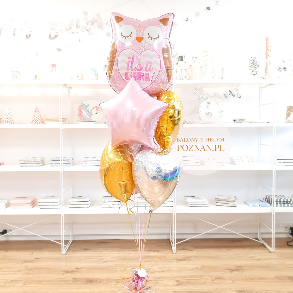 Repairman Asser balanced Bukiet balonowy na Baby Shower lub narodziny - "It's a girl!" - pomysł na  prezent na baby shower dla dziewczynki | Balonyzhelempoznan.pl