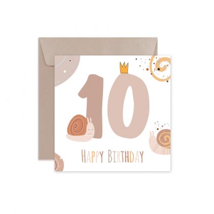 Kartka Urodzinowa Kartka Na dziesiąte Urodziny Kartka Na 10 Urodziny Urodzinowa Boho Kartka Urodzinowa Balony Z Helem Poznan Junikowo