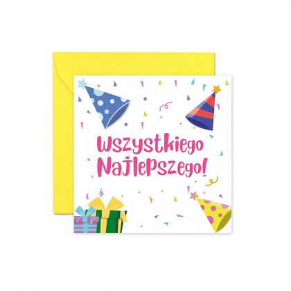 Kartka Urodzinowa Kartka Na Urodziny Kartka Z Okazji Urodzin Kartka Z Kolorowa Koperta Balony Z Helem Poznan