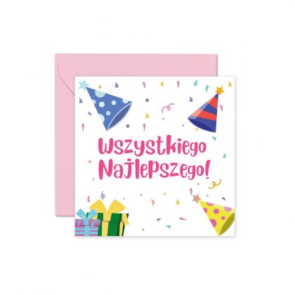 Kartka Urodzinowa Kartka Na Urodziny Kartki Na Urodziny Dla Dzieci Kartka Urodzinowa Z Koperta Rozowa Balony Z Helem Poznan