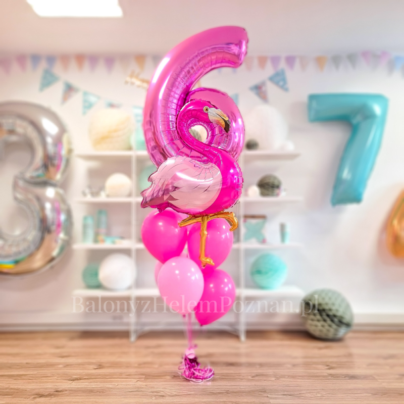 Bukiet Urodzinowy Bukiet Balonowy Flaming Pomysł Na Prezent Dla Dziewczyny Balony Na Prezent Balon Flaming Różowe Balony Na Hel