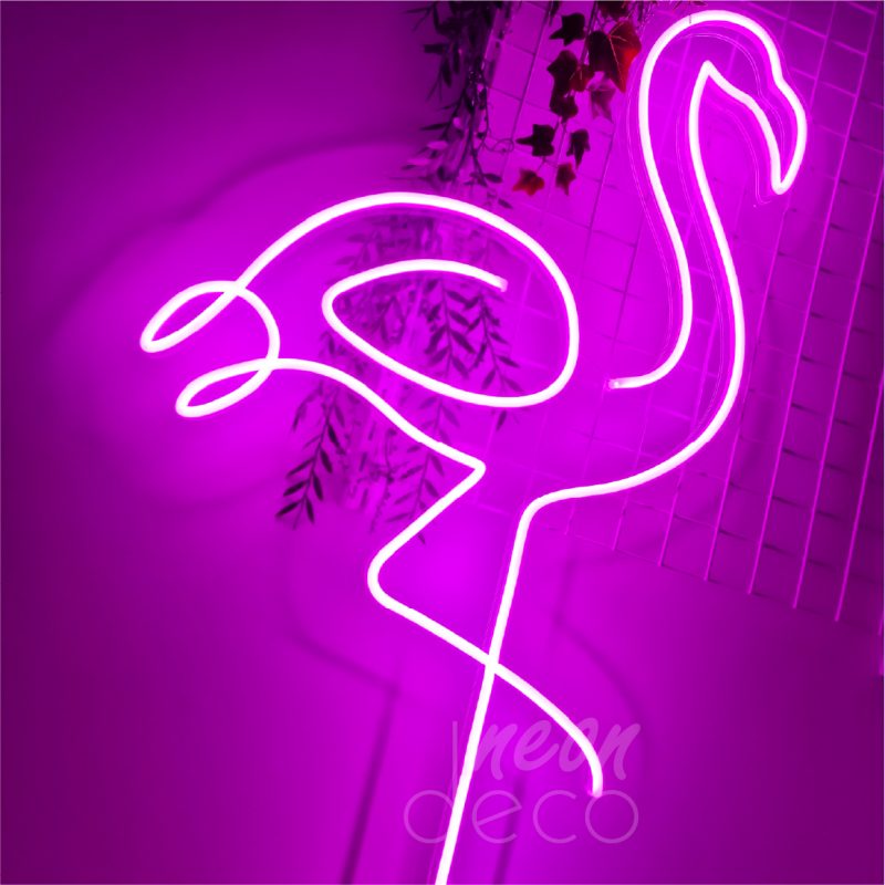party flamig różowy neon deco ptak wypożyczenie neona poznań neony w poznaniu